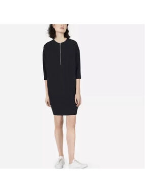 Everlane Japanese GoWeave Front Zip Dress, size 4